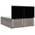 Vidaxl Box spring postelja z vzmetnico taupe 200x200 cm blago