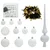 Set Božićnih Ukrasnih Kuglica 120 pcs Bijelo Plastika