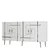 Hanah Home Konzola Line KB150, 150x75x35 cm, Belo-srebrne boje