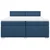Vidaxl Box spring postelja z vzmetnico modra 200x200 cm blago