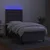 vidaXL Box spring postelja z vzmetnico LED temno siva 80x200 cm blago