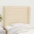 Vidaxl Vzglavje z ušesi krem 93x23x118/128 cm blago