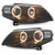 OEM Kristalni farovi Angel Eyes VW Passat B6 / 3C (2005+), Crni
