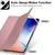 Maska na preklop Tablet Stripes za Samsung Tab A9 Plus/ X210, Roze-zlatna