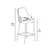Hanah Home Set barskih stolica Enox, 4 komada, Antracit-beli