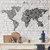 Wallxpert Zidna dekoracija The World Is Mine, 120x64cm, Crna