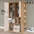Hanah Home Multifunkcionalna komoda, Krem
