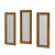 Hanah Home Set 3 ogledala Lavia, Bronza