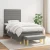 shumee Box spring postelja z vzmetnico temno siva 90x190 cm blago