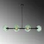 Opviq Luster Benek-15-14475, 103x40x74cm, IP20, Crno-zeleni