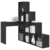 Kutni stol s policom Crni hrast 101,5 x 149,5 x 149,5 cm