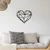 Atelier Del Sofa Zidna dekoracija Heart, 47x40 cm, 1.2mm, Crna