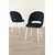 Hanah Home set trpezarijskih stolica Pane 8 kom, antracit tkanina Babyface, bele metalne noge