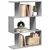 Pregrada / regal za knjige 3 razina sivi 70x24x97 cm drveni