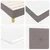 Vidaxl LED Box Spring Postelja z LED trakami Taupe 180 x 200 cm blago