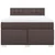 Vidaxl Box spring postelja z vzmetnico temno rjava 140x200 cm blago