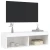 TV ormarić s LED svjetlima bijeli 80x30x30 cm