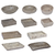 Umivaonik sivi 50 x 35 x 10 cm mramorni