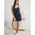 Trendyol Navy Blue Lace and Ribbon/Bow Detailed Knitted Pajama Set