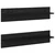 Polica na zidu s policom 2 pcs Crni hrast 80 x 11,5 x 18 cm