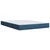 Vidaxl Box spring postelja z vzmetnico modra 140x200 cm blago