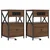 vidaXL Nočne omarice 2 pcs Rjavi hrast 40 x 31 x 60 cm Konstruiran les