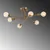Opviq Flower 176 Luster, 64x64cm, Bronza
