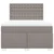 Vidaxl Box spring postelja z vzmetnico taupe 140x190 cm blago