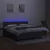 vidaXL Box spring postelja z vzmetnico LED temno siva 180x200 cm blago