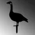 Aberto Design Dekorativna figura Goose 01, 64x44 cm, 1.5 mm