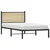 Vidaxl Kovinski posteljni okvir brez vzmetnice sonoma hrast 107x203 cm