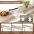 Costway Raztegljiva jedilna miza 158x70x76 cm bela