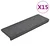 vidaXL Preproge za stopnice 15 kosov 65x25 cm temno sive