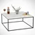 Hanah Home Poly Marmo Sto za dnevnu sobu, Belo-Crna