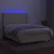 Vidaxl Box spring postelja z vzmetnico LED krem 140x190 cm blago