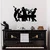 Wallity Zidna dekoracija Musicians - L, 70 x 46 cm, Crna