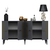 Hanah Home Konzola Junes, 150x79x40 cm, Antracit-zlatne boje