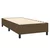 Den Box spring postelja z vzmetnico temno rjava 80x200 cm blago