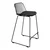 shumee Barski stol Dill Low Black s črno blazino