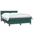 Vidaxl Box spring postelja z vzmetnico temno zelena 160x220 cm žamet