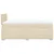 Vidaxl Box spring postelja z vzmetnico krem 120x190 cm blago