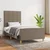 Vidaxl Posteljni okvir brez vzmetnice taupe 100x200 cm blago