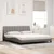 vidaXL Postelja z vzmetnico taupe 180x200 cm blago