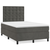 vidaXL Box spring postelja z vzmetnico temno siva 120x200 cm žamet