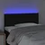 vidaXL LED posteljno vzglavje črno 100x5x78/88 cm blago