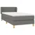 Vidaxl Box spring postelja z vzmetnico temno siva 80x200 cm blago