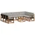 Set vanjskih sofa 10 kom. Prirodna i svijetlo siva
