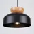 Sollux SL.1351 - Luster na kablu MARION 1xE27/15W/230V prečnik 29,5 cm crna