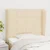 Vidaxl Vzglavje z ušesi krem 103x23x118/128 cm blago