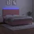 Vidaxl Box spring postelja z vzmetnico LED roza 160x200 cm žamet